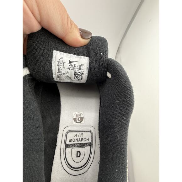 NIKE AIR MONARCH IV 4 EXTRA WIDE 4E WHITE/BLACK/RED CROSS TRAINER MEN SIZE 9.5W - Picture 8 of 8